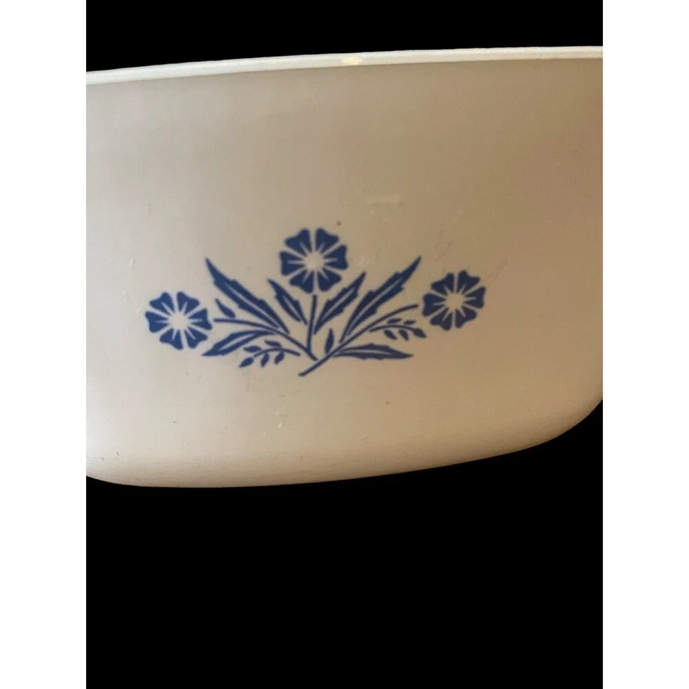 RARE Vintage 1958 Embossed Stamp PYROCERAM Corningware Cornflower 2.5 Qt A-22